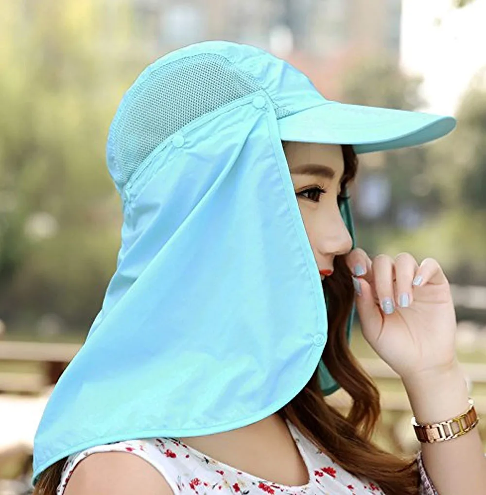 Outdoor Sun Hat Fishing Cap for Man Woman,360°UV Protection Removable,50 UV Protection Outdoor Hiking Jungle Mountain Cap