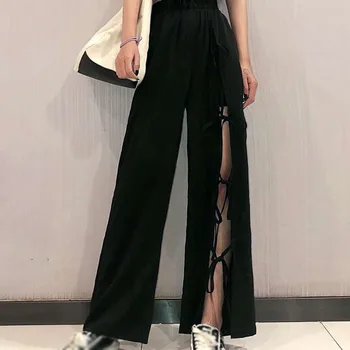 

Summer Wide Leg Trousers Women Pants Casual High Waist Fashion Loose Long Pants