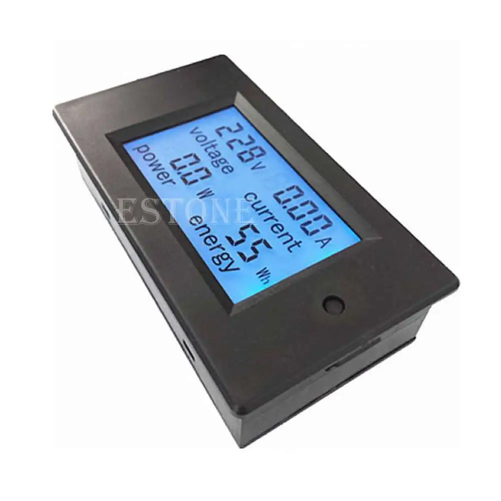 DC 20A 100V LCD Digital Volt Voltage Watt Current Power Meter Ammeter Voltmeter 