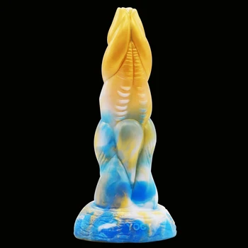 New 4 Colors Dragon Dildo Realistic Penis Silicone Fetish Orgasm Erotic Anal Masturbators For Women Suction Cup Fantasy Dildo 1