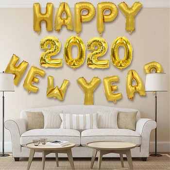 

Besegad New Year Party Decorations Kit 16 Inch Happy New Year 2020 Number Foil Mylar Balloons Party Photo Props Supplies Gold