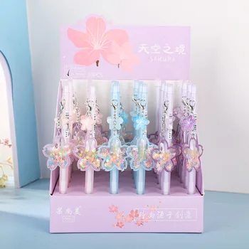 

30 pcs/lot Creative Sequins Cherry Pendant Mechanical Pencil Cute Student Automatic Pen For Kid School Office Supply