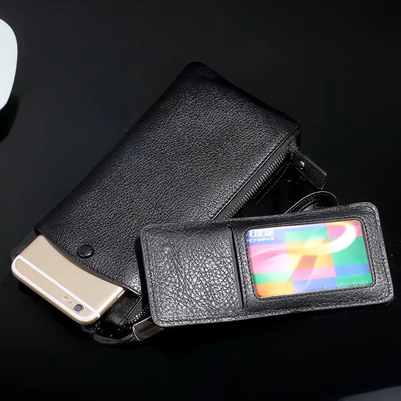 iphone 8 leather case 100% genuine leather mobile wallet for iPhone separate card detachable card package for Samsung mobile phone case bag iphone 7 phone cases