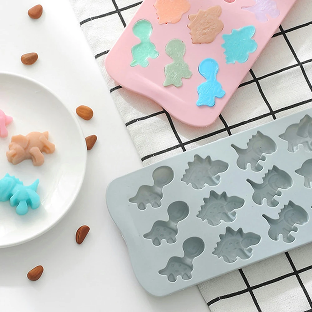 12 даже силиконовый динозавр форма шоколадный кубик мороженого торт Diy инструмент для Изготовления Кухонных выпечки аксессуары для рукоделия формы
