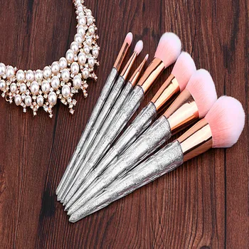 

10setHot 1 sets 7 tributaries sand makeup brush crystal Handle Makeup Brush makeup Beauty Tool Set