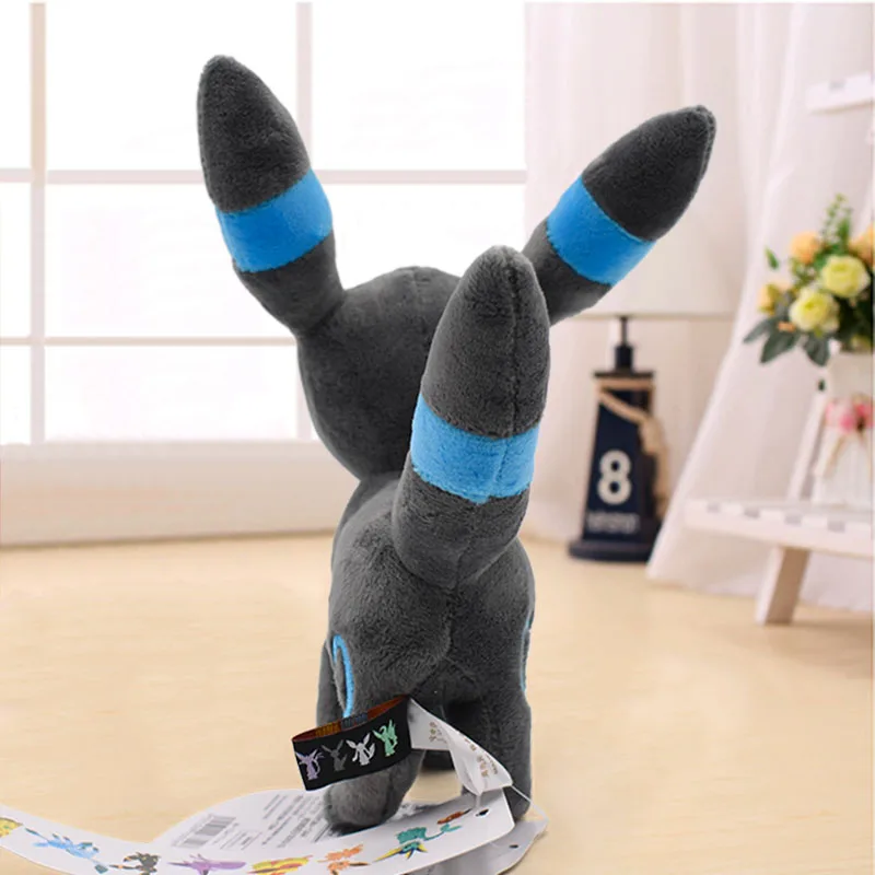 23 см Eevee плюшевые куклы игрушки аниме мультфильм Umbreon мягкие чучела животных плюшевые для детей Рождество лучший подарок цена