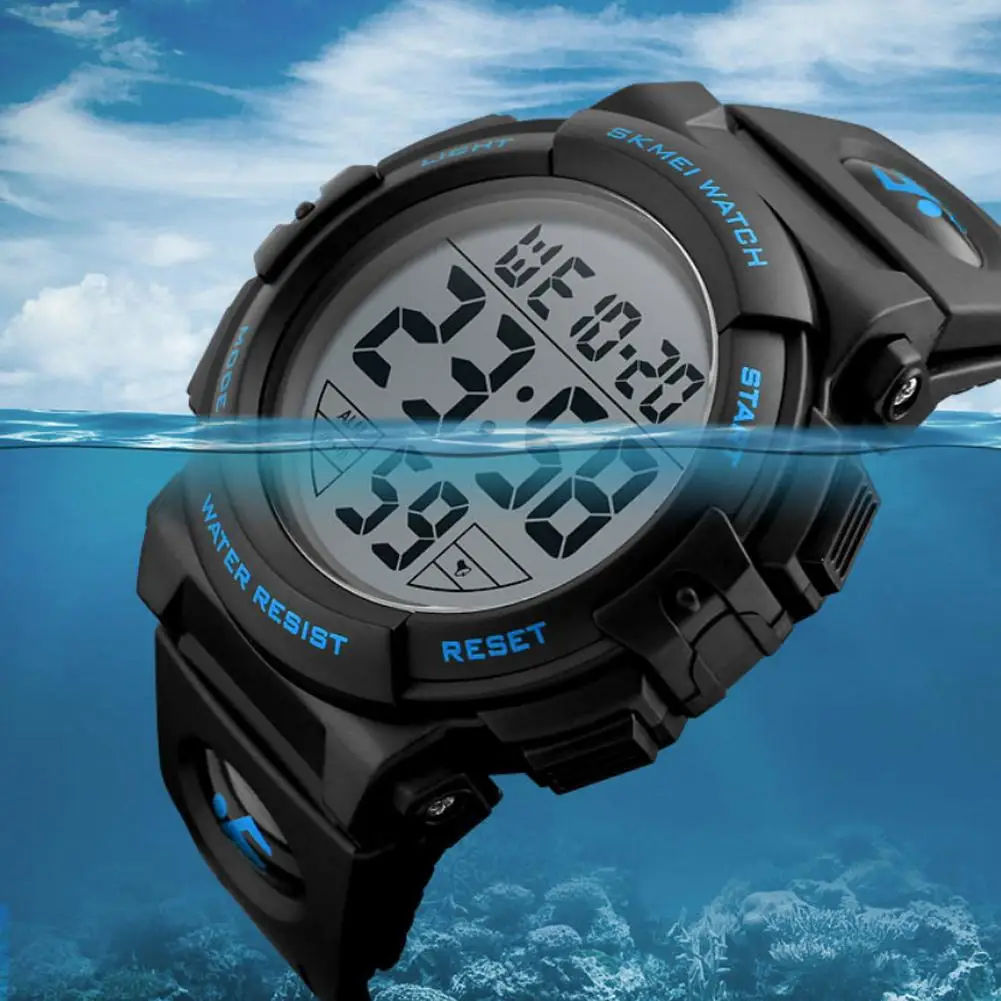 

SKMEI Men LED Alarm Stopwatch Round Dial Outdoor Kids Digital Quartz Wrist Watch