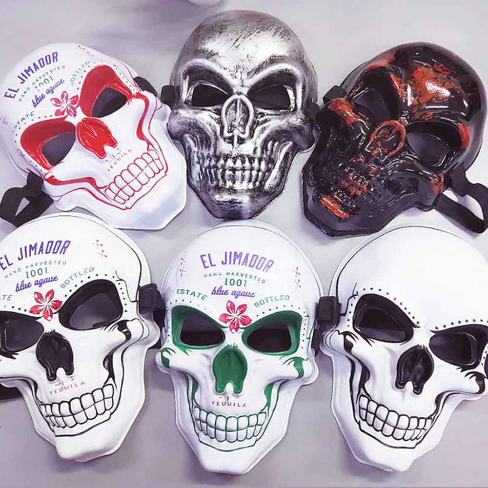 GH New Halloween Mask Skull Skeleton Mask Full Face for Cosplay Masquerade Party Masks