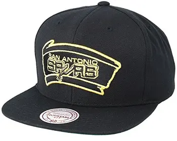 

Mitchell & Ness San Antonio Spurs Black & Gold Metallic Black Snapback
