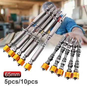 

5Pcs/10Pcs 65mm PH2 Magnetic Screwdriver Bits Set Wear Resistant Cross Double Head Electric Drill Bit HAND Tools