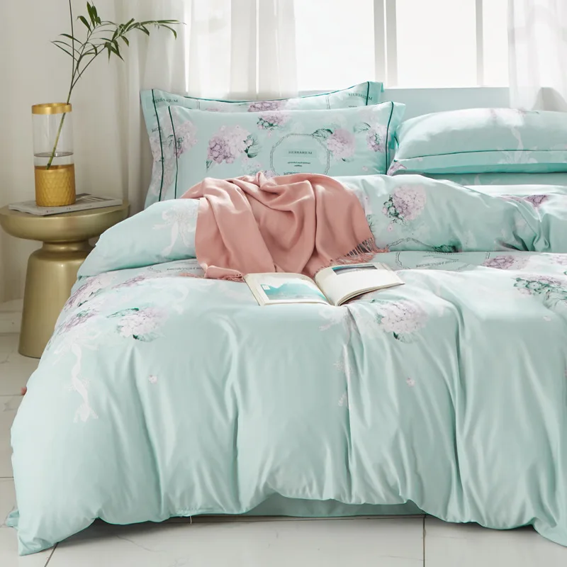 Details about   Bedding Set 800TC Tencel Bed Linens Bed Sheet Set Bedclothes Pink Bed Cover 4pcs 