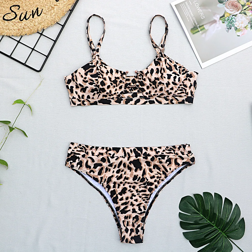 Sexy High Waist Bikini Female Large Swimsuits Beach Push Up Swimwear Girl Bikinis Set Swim Wear Womens Swimming Bathing Suit
