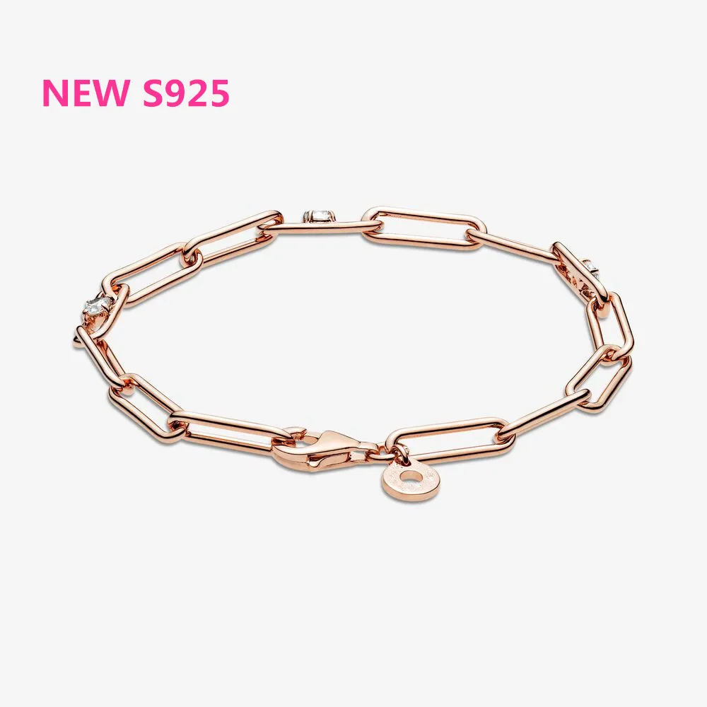 

2020 new rose gold link bracelet series is suitable for Pand Bracelet Sterling Silver S925 original classic women jewelry fas