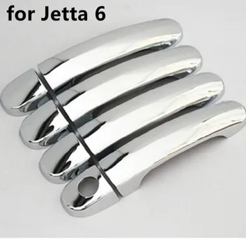 

high quality ABS Chrome Door handle Protective covering Cover Trim for Volkswagen Jetta 6 Mk6 2010-2013 Car styling