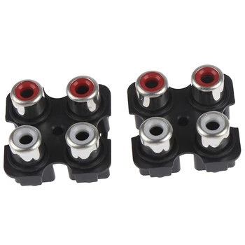 

2pcs 4Way 6Pin RCA Female Audio Video Plug AV Concentric Socket Connector RCA/AV Socket