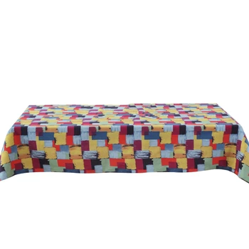 

Tablecloth Graffiti Cotton Square Table Cloth Party Living Room Meal Cloth Cloth Cloth 140 x 180 cm