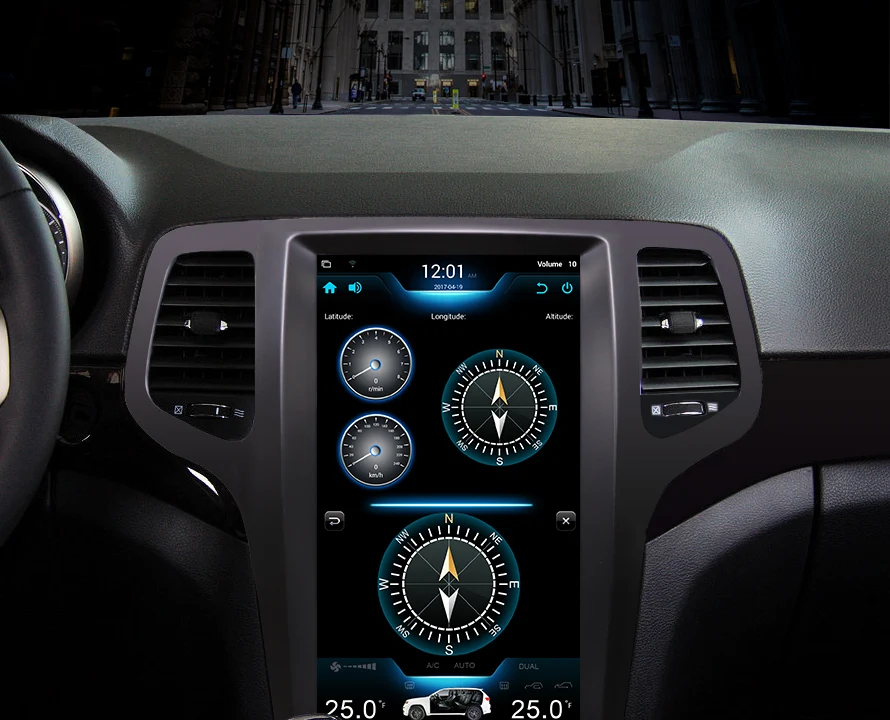 Автомагнитола Asvegen с вертикальным экраном для Jeep Grand Cherokee 2009-2013 13,3 ''Android 6,0 четырехъядерный gps мультимедийный dvd-плеер
