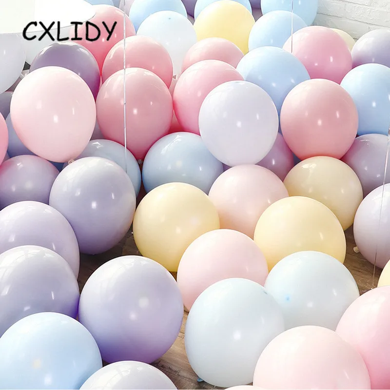 30pcs Macaron Balloon Pastel Party Candy Balloon Birthday Party Ornament Girl Boy Baby Shower Wedding Supplies aa103 (57)
