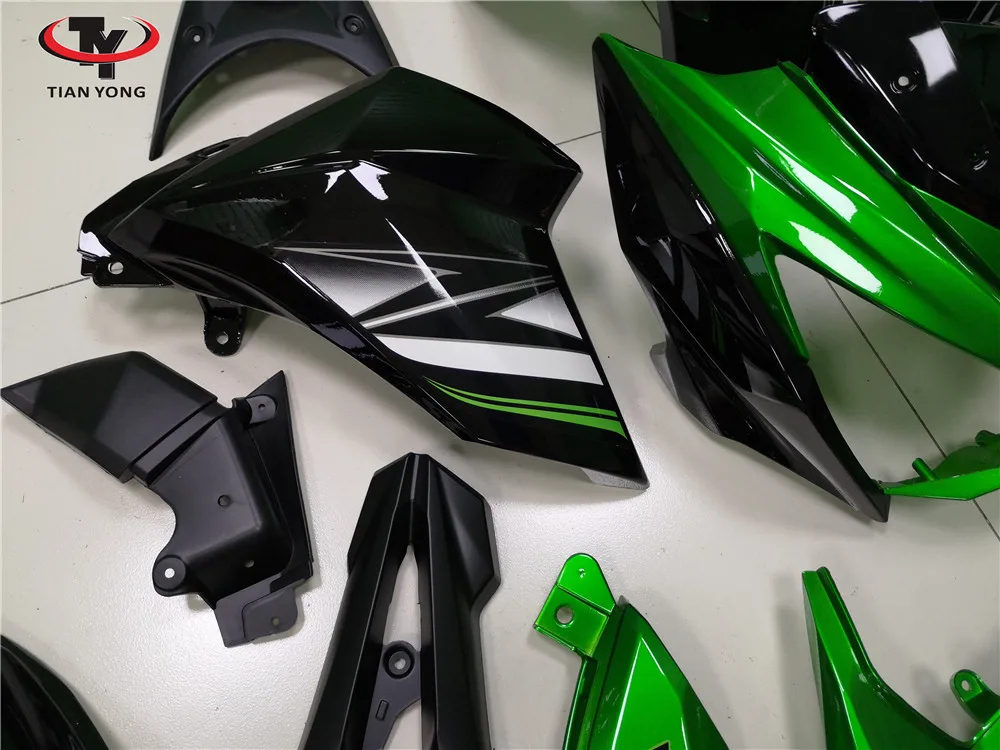 Мотоцикл для Kawasaki Z800 2013- полные комплекты обтекателей впрыска ABS зеленый обтекатель и черный