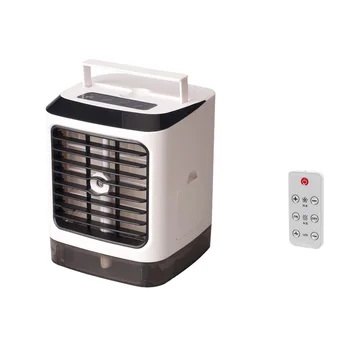

Air Cooler Fan 7 Colors Light Desktop Air Cooling Fan Humidifier Mini USB Portable Air Conditioner for Office Bedroom