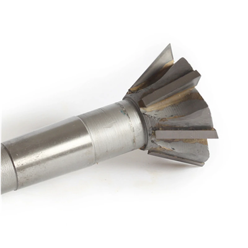 Tungsten steel dovetail slot milling cutter 45  55  60 degree straight  taper shank weld cutting dovetail forming end mill (6)