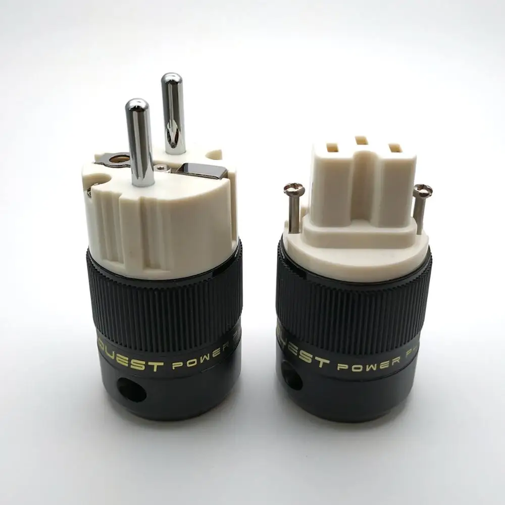 SONARQUEST High End родием EUR Schuko EU Мощность Plug& IEC разъем белый