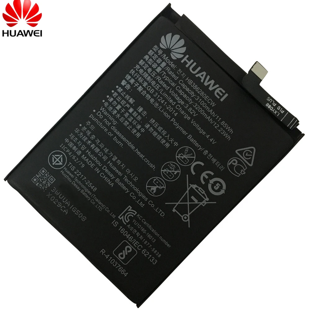 Hua Wei сменная батарея для телефона HB386280ECW 3200 мАч батарея для huawei Honor 9 STF-L09 STF-AL10 для huawei P10 5,1"