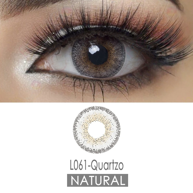 L061-Quartzo Серые контактные линзы 14,2 мм - Цвет: L061-Quartzo
