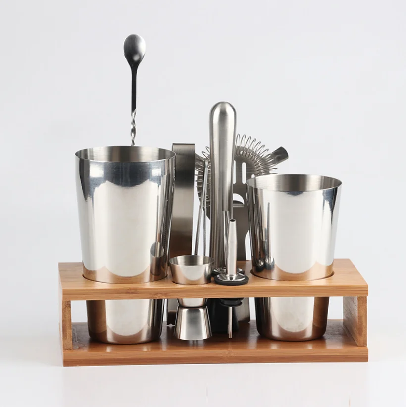 Cocktail Shaker Stainless Steel Mixer Drink Tools Includes Martini