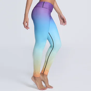 

Best selling outdoor s digital gradient printing slim lady leggings leggings