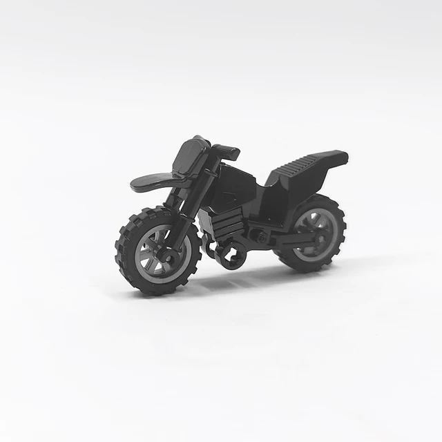 Single Harley Moto Blocks Vehicles Motorcycle Accessories MOC Parts Military SWAT City Building Blocks Model Toys for Children - 3pcs-200002984