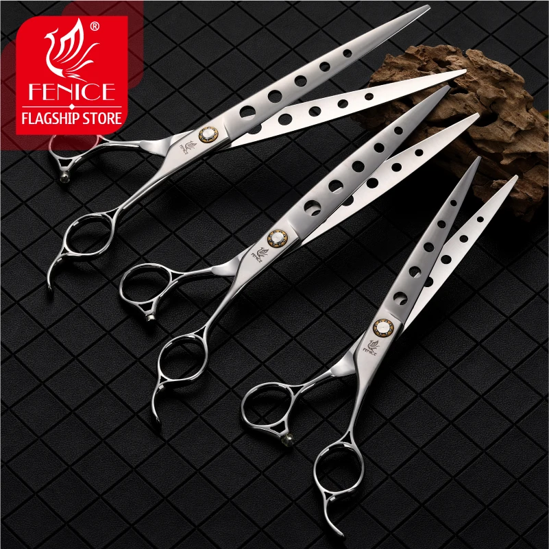 Fenice 7.0/7.5/8.0 inch Professional Pet Grooming Scissors Dogs Hair Cutting Shear Japan Alloy Steel