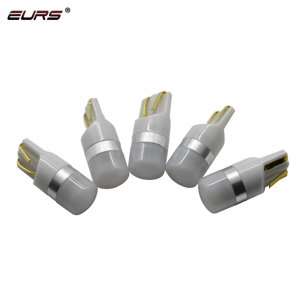 EURS 100 шт. T10 Светодиодный лампочки Canbus T10 3030 1smd W5W 168 194 светодиодный просвет Боковой габаритный фонарь светильник s светодиодный внутренний светильник задний багажник лампа 9-30 в