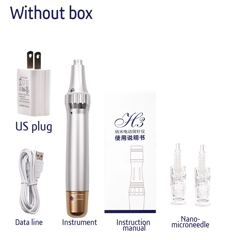 Raiuleko Dr. pen Pen Dr. Pen H6 microoneedle Pen Bayonet Prot иглы картриджи ручка использовать с проводным кабелем Drpen Ultrima H6 Bayonet - Цвет: No box US