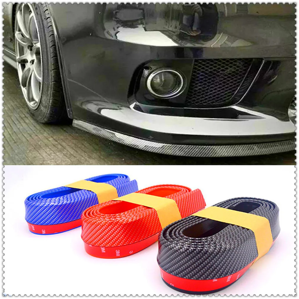 

Car Strips Splitter Spoiler Door Bumper Carbon Fiber for Volkswagen VW polo passat b5 b6 CC golf jetta mk6 tiguan Gol