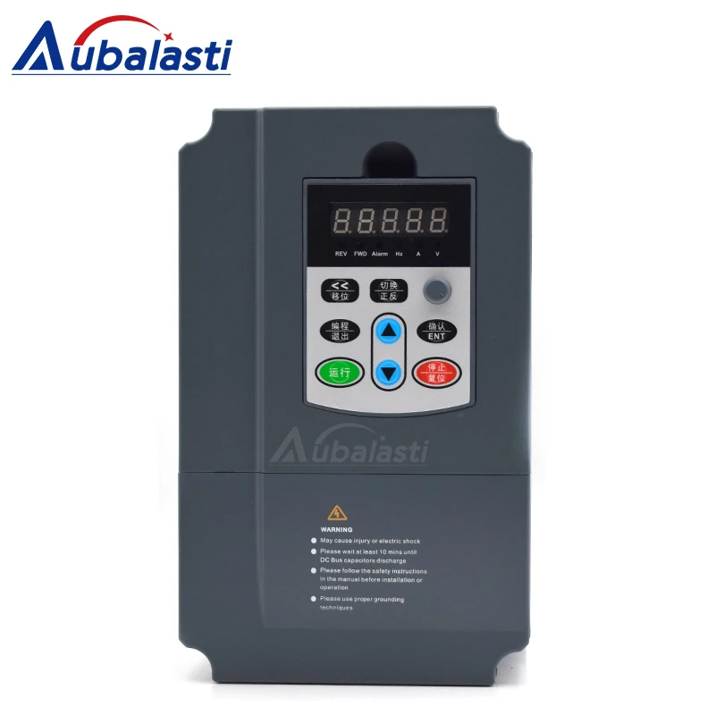 Aubalasti Inverter 7.5KW Single Phase 220V Turn 3 Phase 380V Current 26A for CNC machine