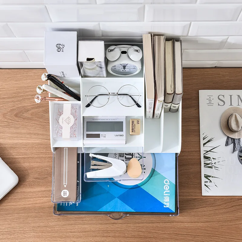 

Multi-functional Desktop Office Storage Cabinets Drawer File Seperated Organizing Storage Shelf