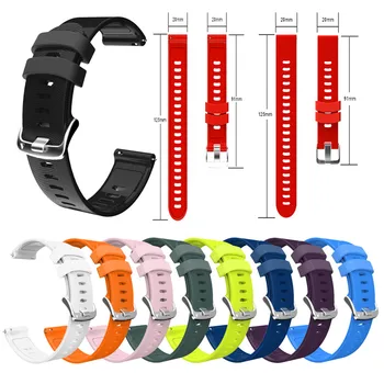 

20mm Silicone Watchband Strap for Garmin 245 645 Approach S40 For Samsung Galaxy Watch Gear S2 /Gear Sport For Huawei 2 Watch