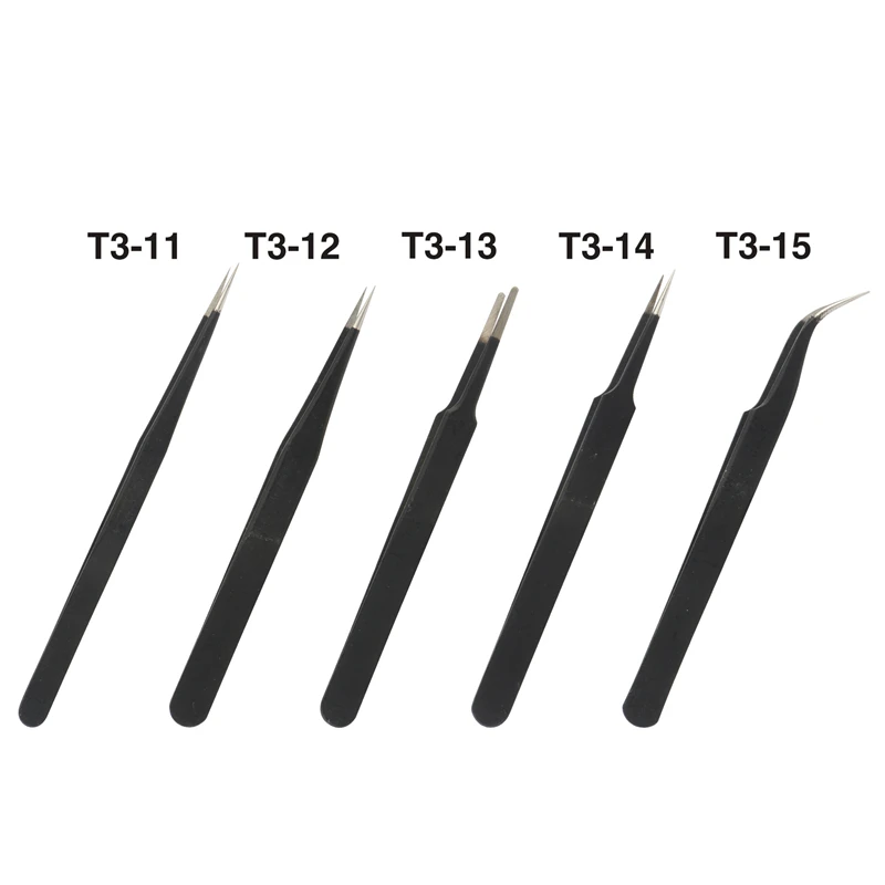 

Stainless Steel Anti-static Non-magnetic High Elastic ESD Tweezers Sharp Tweezers Electronic Phone Repair Hand Tools