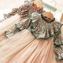 5279 платье принцессы с цветочным принтом и оборками для маленьких девочек Рождественские осенние вечерние платья для девочек,, одежда для девочек на День Благодарения