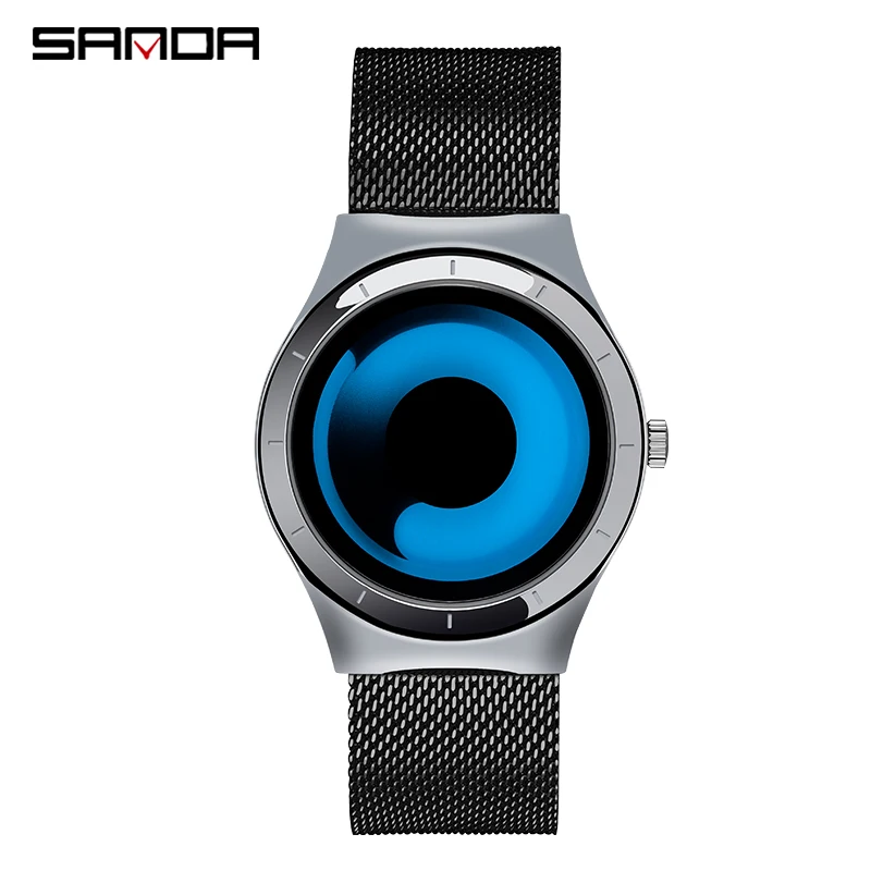 

SANDA Men Quartz Watch Relogio Masculino Business Wristwatch Leather Strap Mens Reloj Complete Calendar Watches Homme Saati