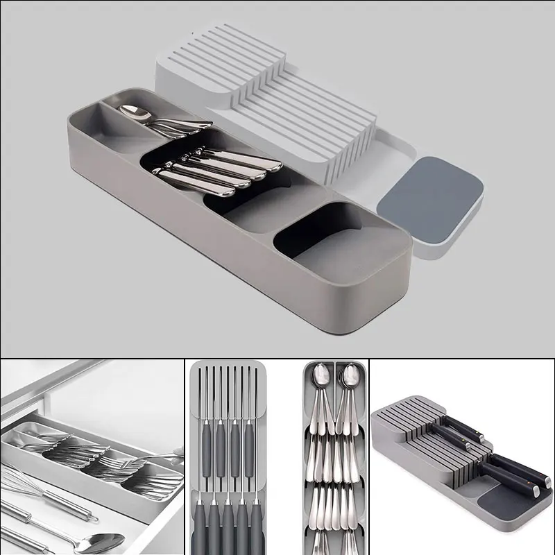 Cutlery Storage Tray Knife Holder Tableware Organizer Spoon Fork