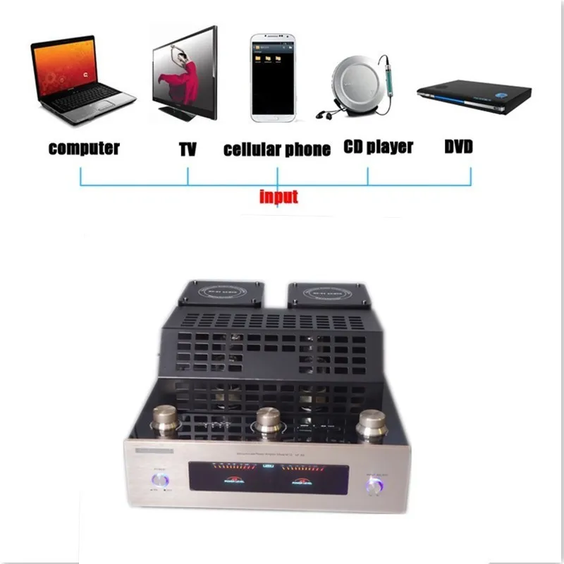 BT-6J1 Bluetooth 4,0 SD USB музыкальный плеер 160 Вт 2 канала 6J8P вакуумные трубки аудио усилители HIFI домашняя книжная полка динамик усилитель