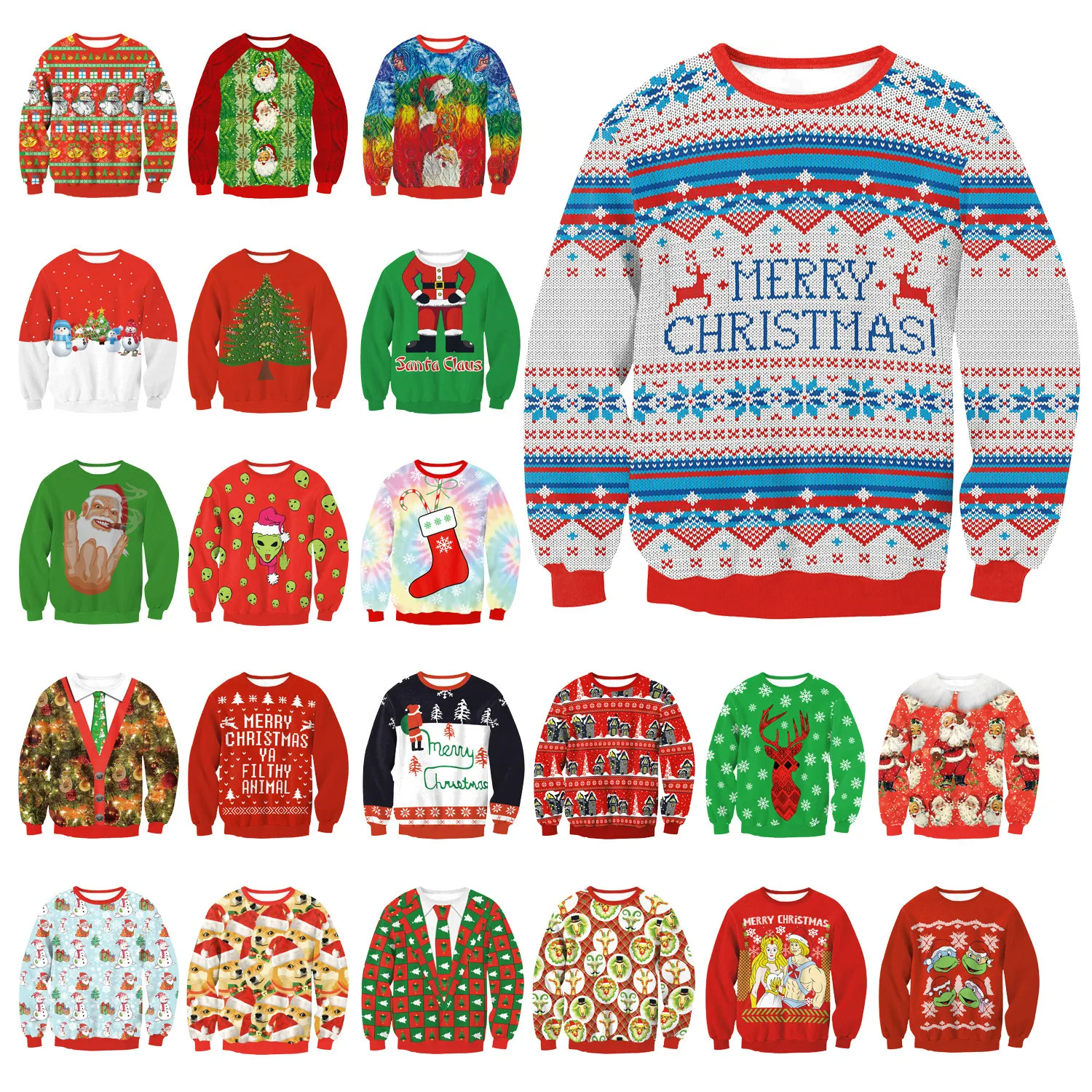 Ugly Christmas Hoodies Pull Noel Women/Men Autumn Winter Sweatshirt Funny Pullover Male/female Tops for Gift Jersey Mujer