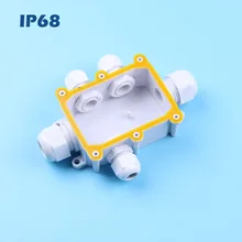 IP68 белый Водонепроницаемый Пластик наружный кабель провода Разъем Железы электрическая 5-кабель распределительная коробка с терминал для ПК