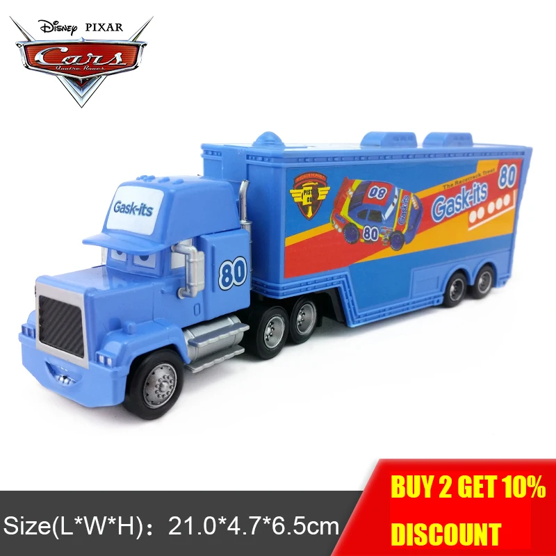 Disney Pixar Cars Mack Uncle No.80 Gask-His грузовик 1:55 литье под давлением автомобиля развивающие