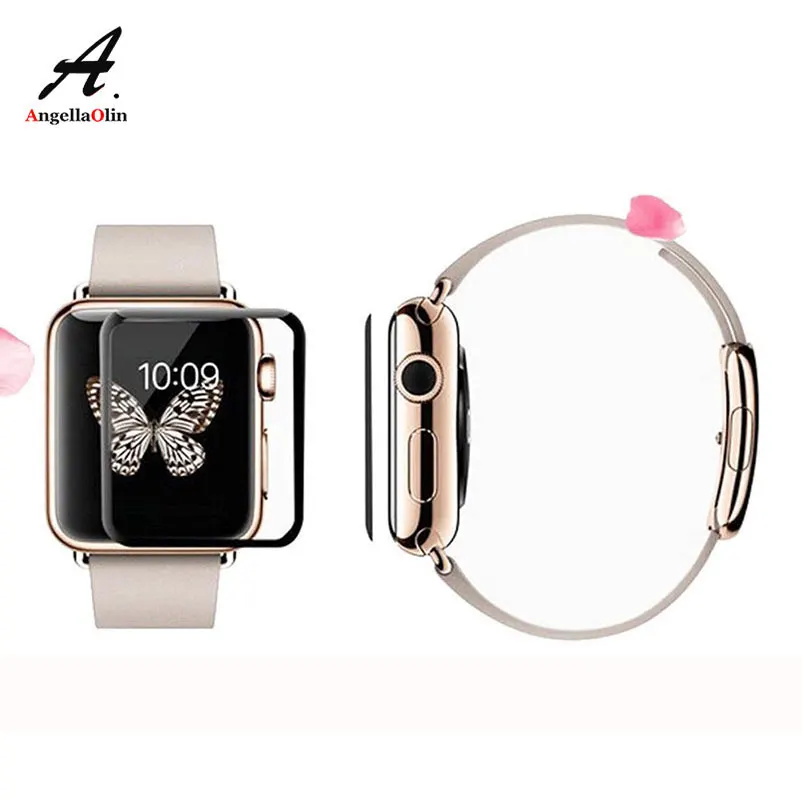 Полная защита экрана AngellaOlin для iwatch Apple Watch Series 5 4 3 2 1 38 мм 42 40 44 закаленное стекло