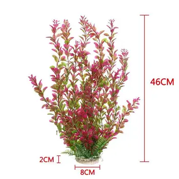 

New 46cm Green Underwater Water Plastic Plant for Aquarium Fish Tank Ornament Decoration