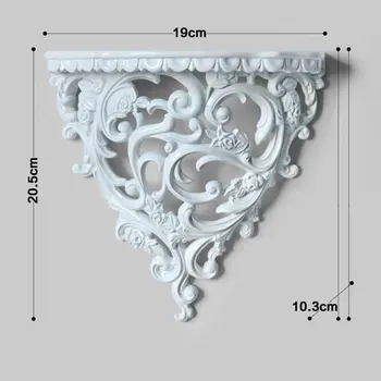 

creative wall decoration shelf stereo partition crafts Champagne white color Resin Home Wall Holder Decoration Frame
