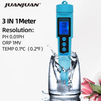 

PH-689 3 in 1 Digital ORP Meter PH Tester ORP PH TEMP Detector Acidity Redox Measure Device Water Quantity Tester Pool 40% OFF